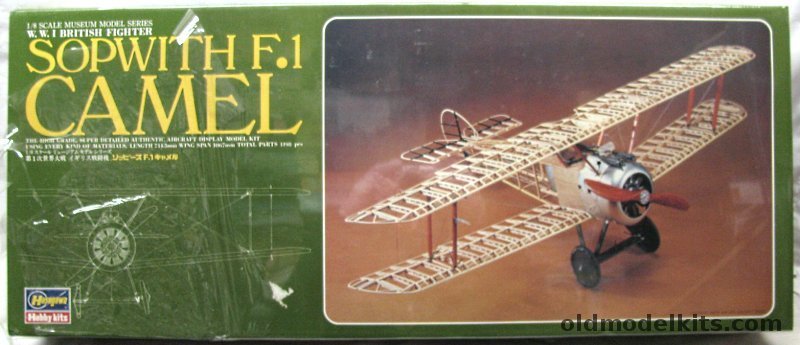 Hasegawa 1/8 Sopwith Camel Museum Model - (F.1 Camel), CP-02 plastic model kit